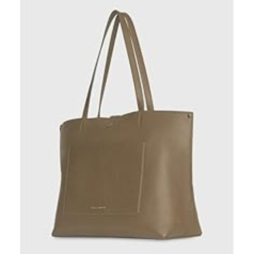 Rebecca Minkoff Megan Tote Bag Women Work Purse Large Leather Seaweed Palladium - Picture 3 of 4